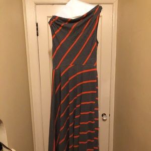Boat neck jersey maxi dress